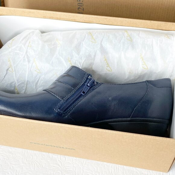 Clarks Ingalls Twist Ankle Boot Size 9.5N Navy - Picture 3 of 10